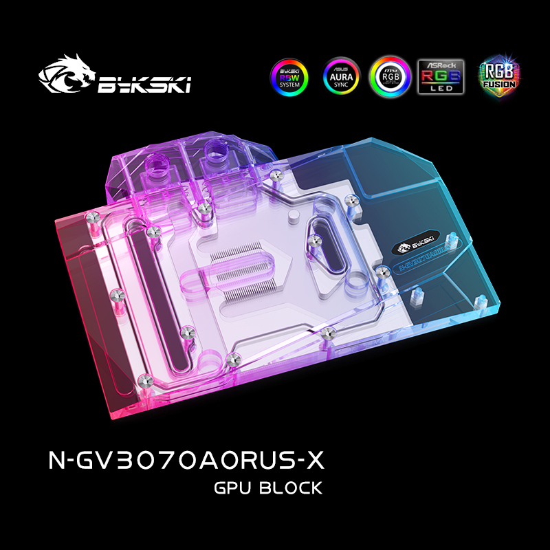 Bykski 3070 GPU Water Cooling Block For Gigabyte AORUS RTX 3070 MASTER 8G, Graphics Card Liquid