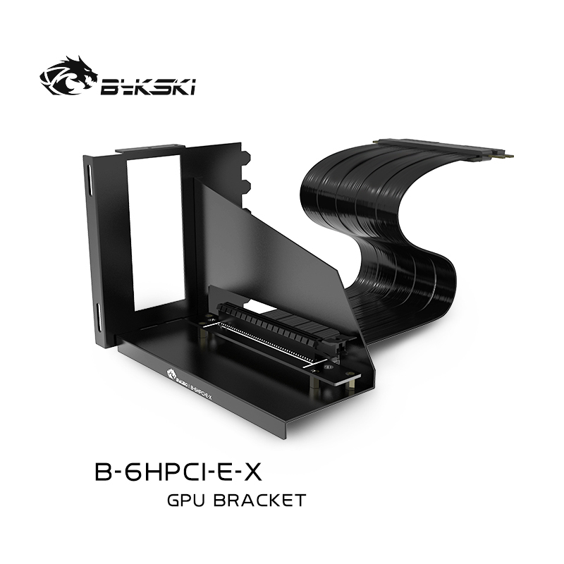 Bykski Stand, Graphics Card Vertical Holder With PCI Express Extension Cable , Fixed PCI-E Built-in Vertical Bracket, B-6HPCI-E-X at formulamod sale