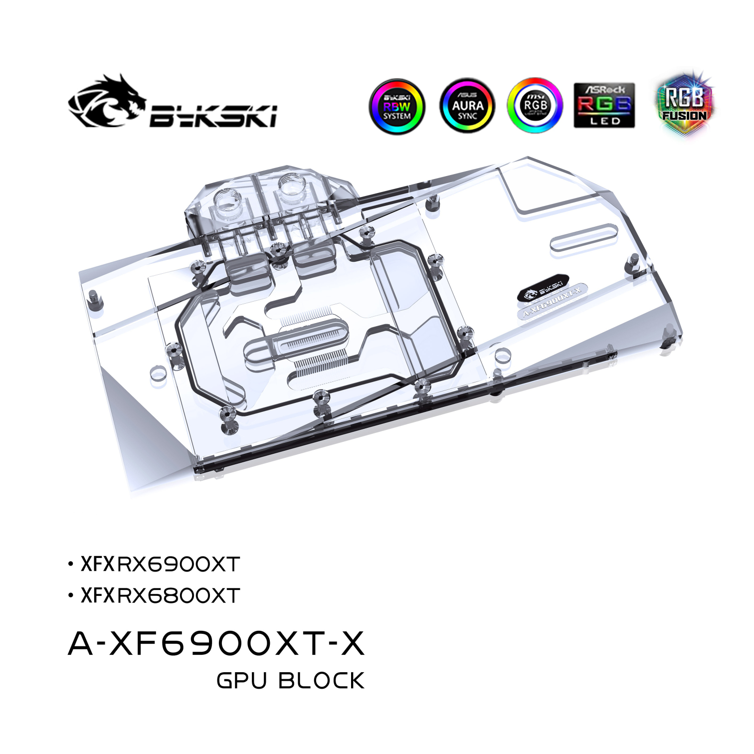 Bykski XFX 6900XT GPU Water Block For XFX Radeon RX 6900 6800 XT