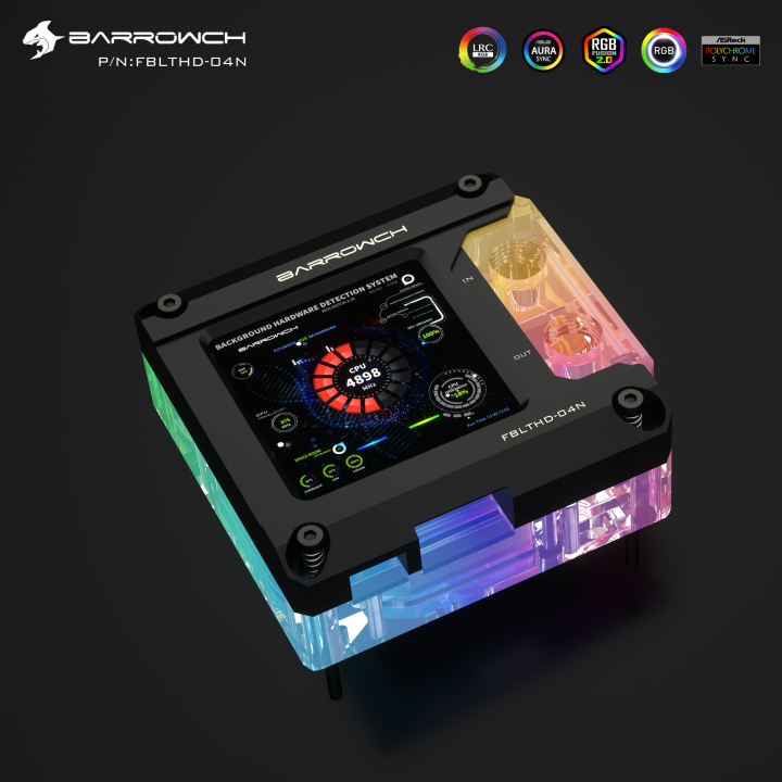 Barrowch FBLTHD-04N Multifunction CPU Water Block With HDMI Display ...