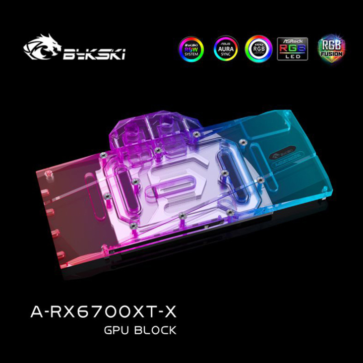 Bykski RX 6700 GPU Water Block for AMD RX 6700XT Sapphire XFX ASRock A