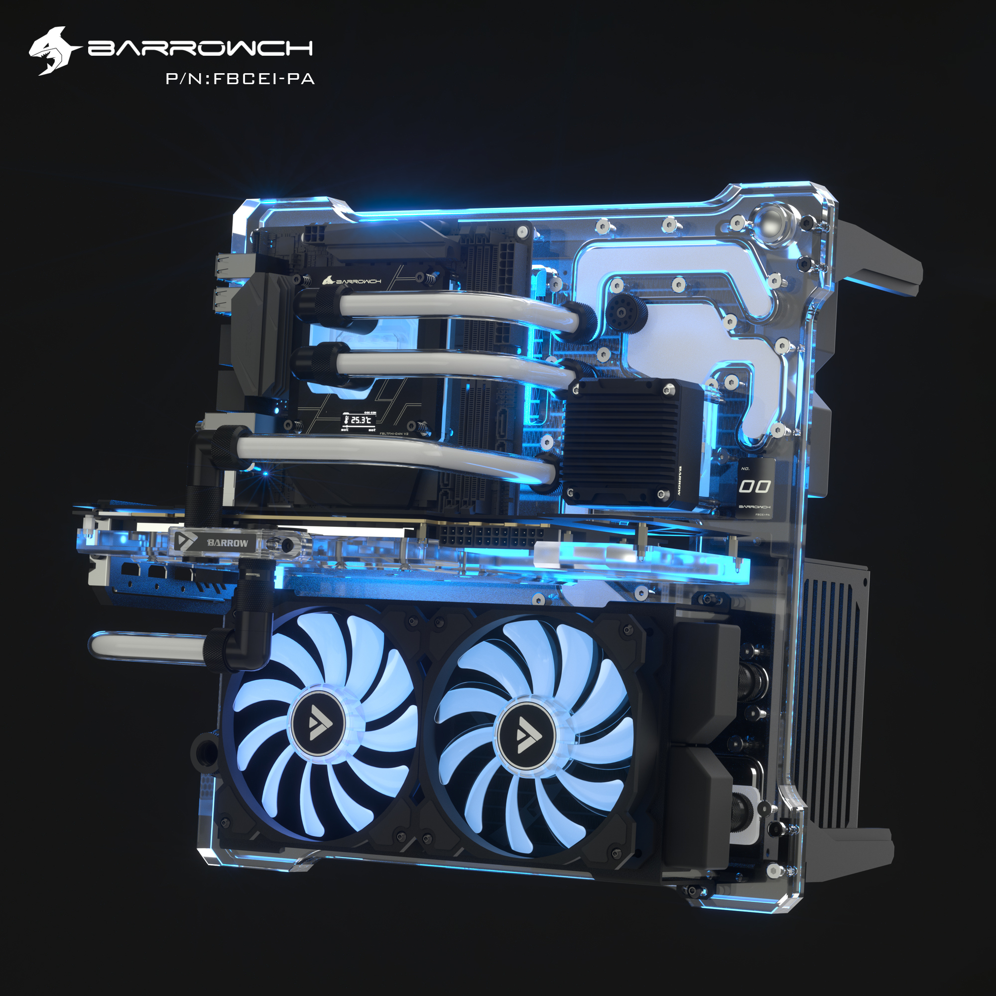 Barrowch FBCEI-PA ITX Case , Open Computer Mini Chassis , Modular Panel ...