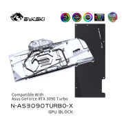 Bykski GPU Water Block For Asus RTX 3090 / 3080Ti Turbo, Graphics Card Liquid Cooler System Water Cooling, N-AS3090TURBO Bykski GPU Water Block For Asus RTX 3090 / 3080Ti Turbo | FormulaMod