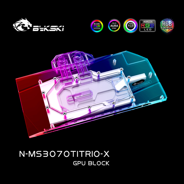 Bykski GPU Block For MSI RTX 3070Ti Suprim / 3070 3060Ti 3060 Gaming X