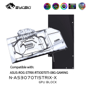 Bykski GPU Block For Asus ROG Strix RTX 3070 Ti Gaming O8G, Full Cover With Backplate GPU Water Cooling Cooler, N-AS3070 Bykski GPU Block For Asus ROG Strix RTX 3070 Ti Gaming | FormulaMod