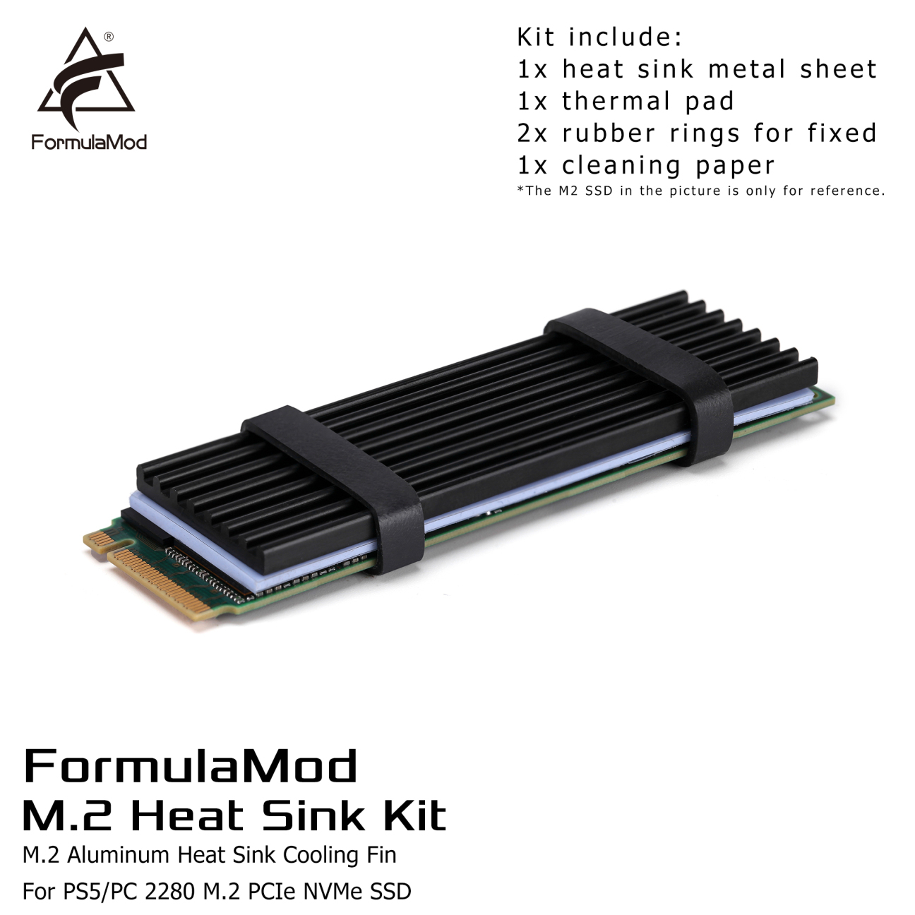 FormulaMod M.2 Heat Sink Kit, M.2 Aluminum Heat Sink Steel Cooling Fin