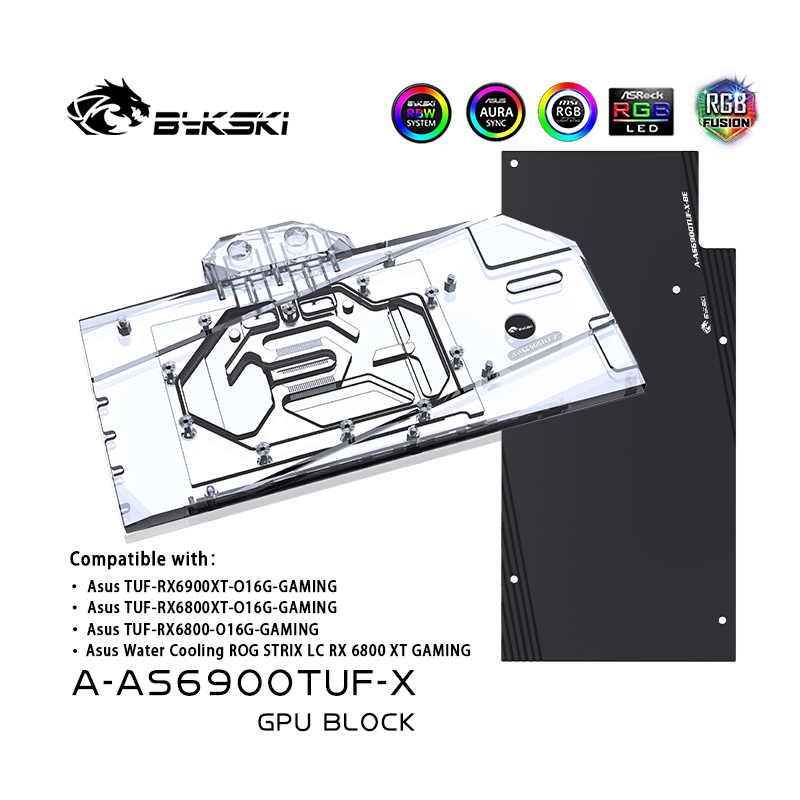 Bykski GPU Water Block A-AS6900TUF-X, For ASUS TUF RX 6900XT