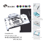 Bykski N-EV3060XC-X Full Cover GPU Water Block with Backplate for EVGA RTX 3060 XC 12GB Bykski N-EV3060XC-X EVGA RTX 3060 XC Water Block