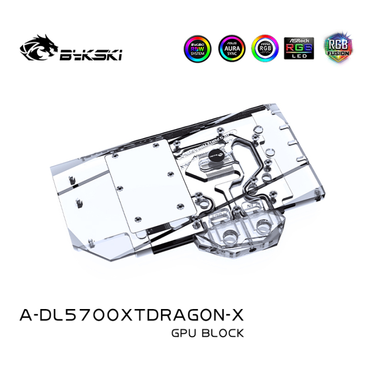 Bykski GPU Block For PowerColor Dataland RX5700XT Red Dragon