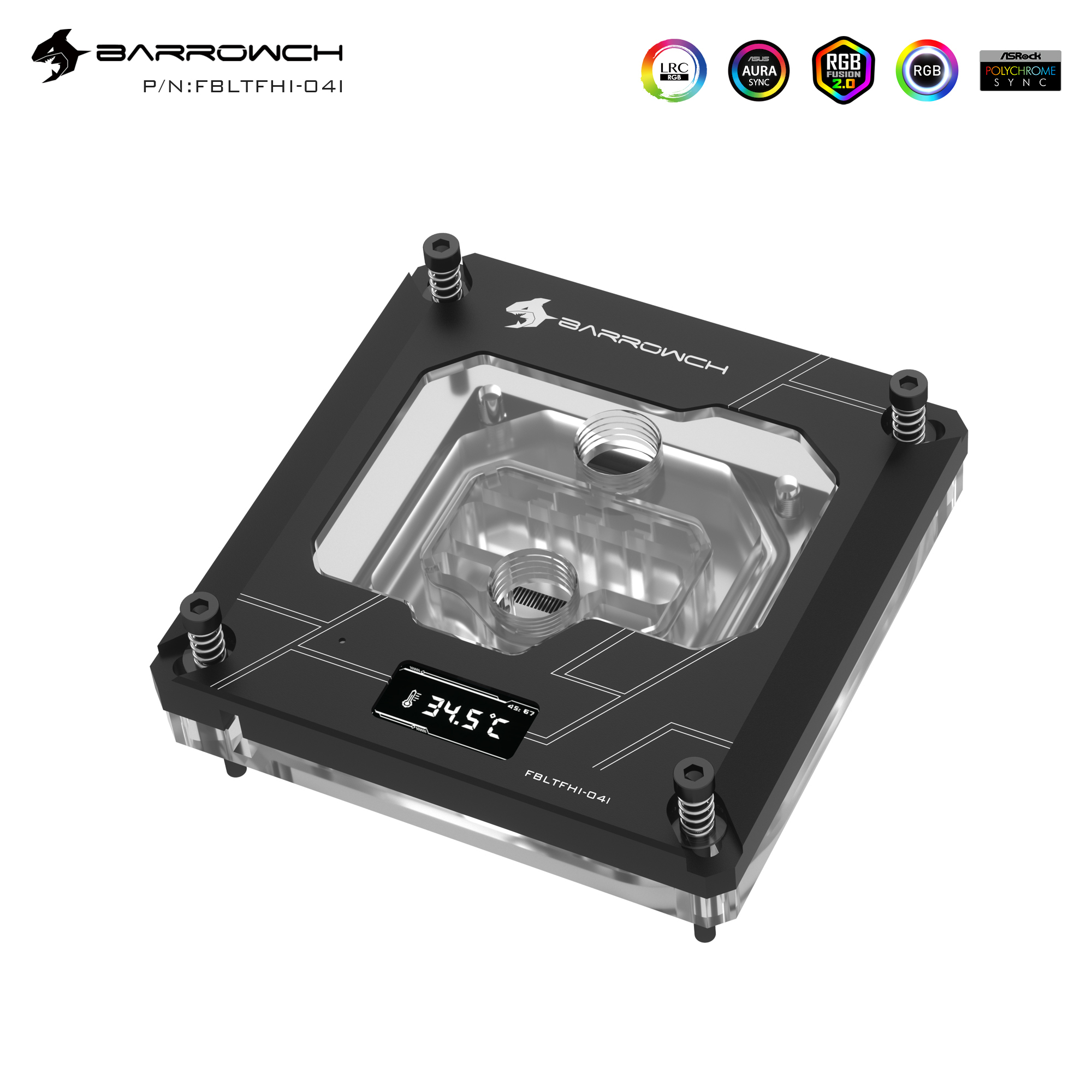 Barrowch FBLTFHI-04I Intel CPU Block TFT 5V ARGB