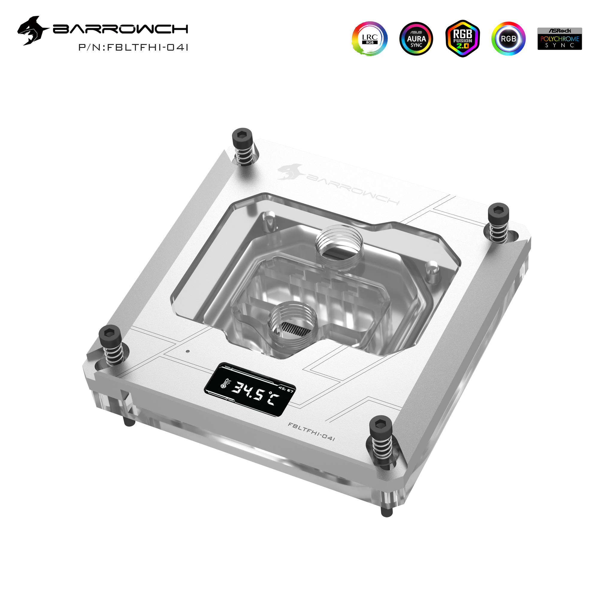 Barrowch For Intel AMD Lga115X/1700/X99/X299 Platform CPU Water