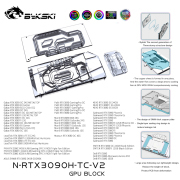 Bykski GPU Block With Active Waterway Backplane Cooler For RTX 3090/3080 Reference PCB, For GALAXY Palit KFA2 Maxsun Lea Bykski GPU Block With Active Waterway Backplane Cooler | FormulaMod