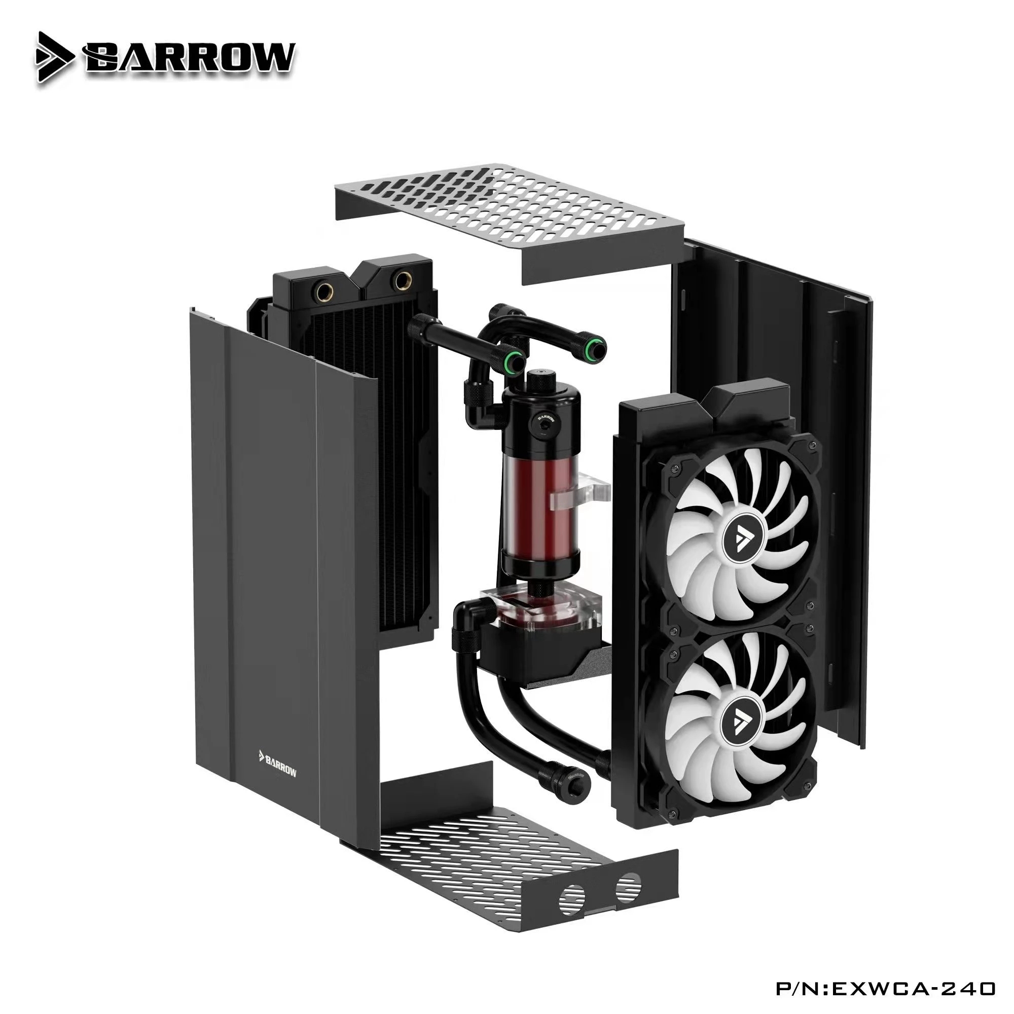 Barrow 外付け水冷システム Barrow External Water Cooling Dock ITX Case Supports Dual 240