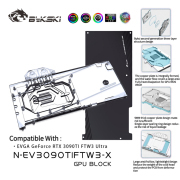 Bykski GPU Water Cooling Block For EVGA RTX 3090 TI FTW3 Ultra, Graphics Card Liquid Cooler System, N-EV3090TIFTW3-X Bykski GPU Water Cooling Block For EVGA RTX 3090 TI FTW | FormulaMod