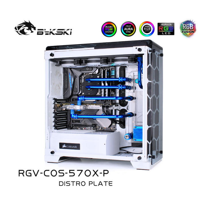 Bykski Distro Plate Kit For CORAIR 570X Case, 5V A-RGB Complete