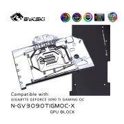 Bykski GPU Water Block For Gigabyte RTX 3090 TI Gaming OC 24G, Full Cover With Backplate PC Water Cooling Cooler, N-GV30 Bykski GPU Water Block For Gigabyte RTX 3090 TI Gaming | FormulaMod