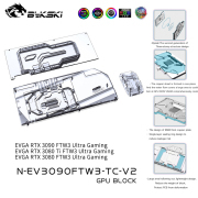 Bykski N-EV3090FTW3-TC-V2 Full Coverage GPU Block w/ Active Backplate for EVGA RTX 3080/3080Ti/3090 FTW3 Ultra Gaming, G1/4 Bykski N-EV3090FTW3-TC-V2 Active Block | EVGA FTW3 Ultra | FormulaMod