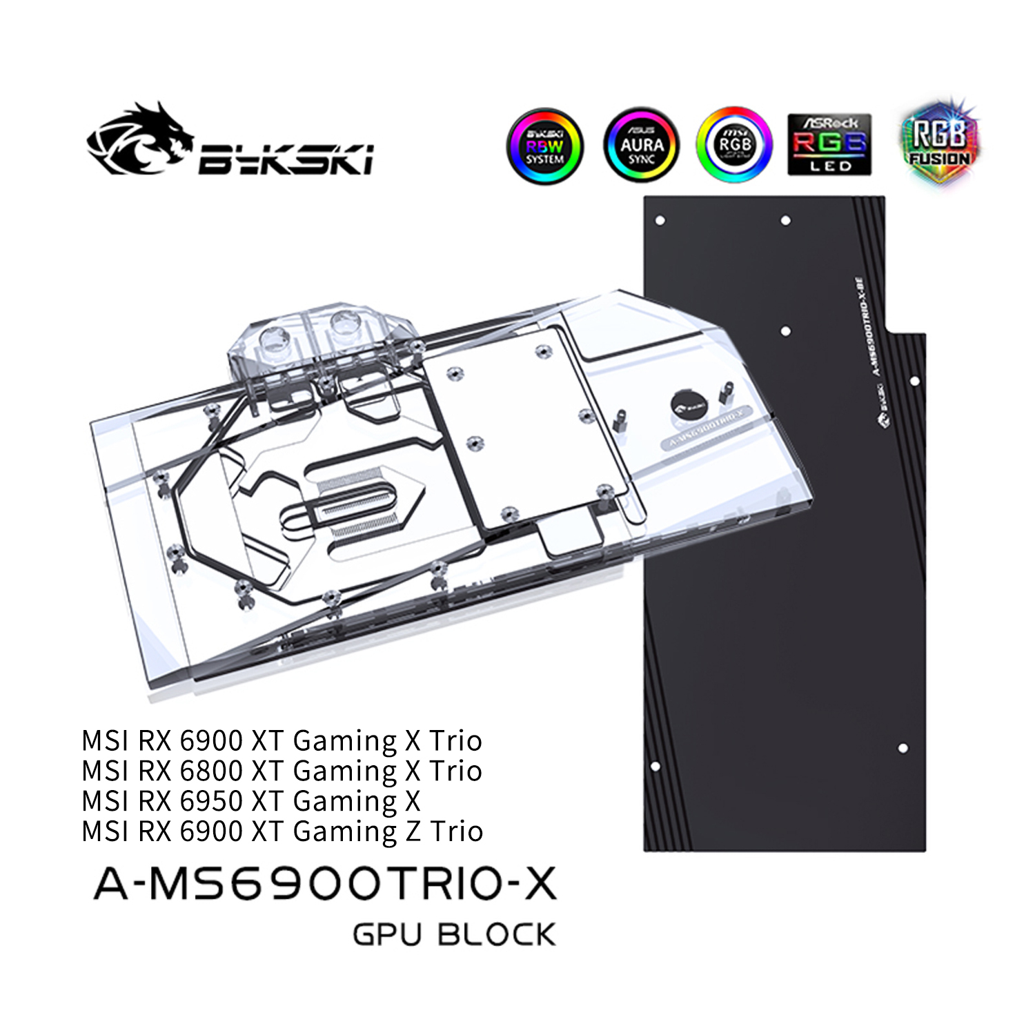 BARROW 6900 GPU Water Cooling Block,Full coverage For AMD Founder Edition  MSI Sapphire RX 6900 6800 XT,BS-AMD6900XT-PA - AliExpress