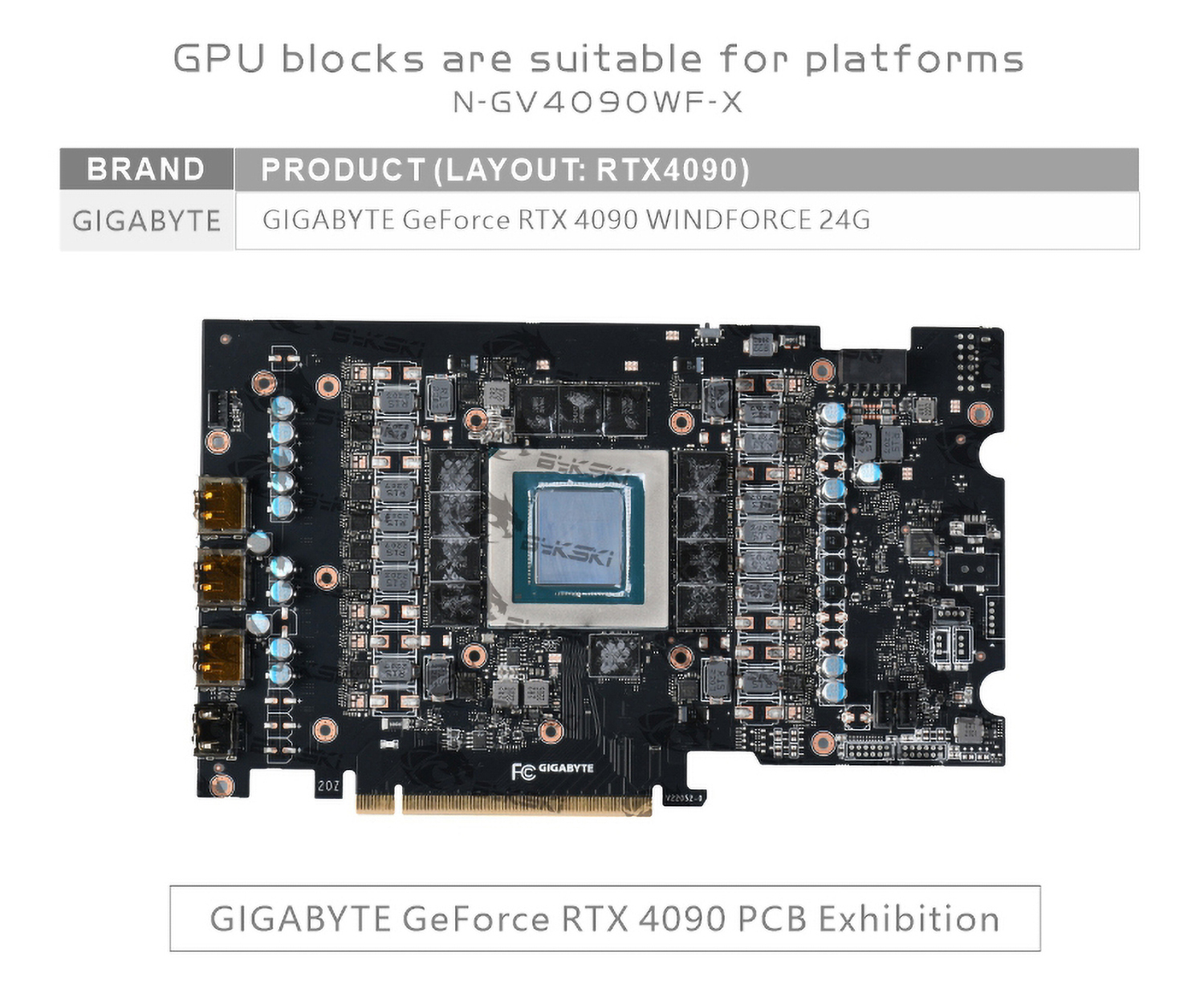 Bykski GPU Water Block For Gigabyte RTX 4090 Windforce
