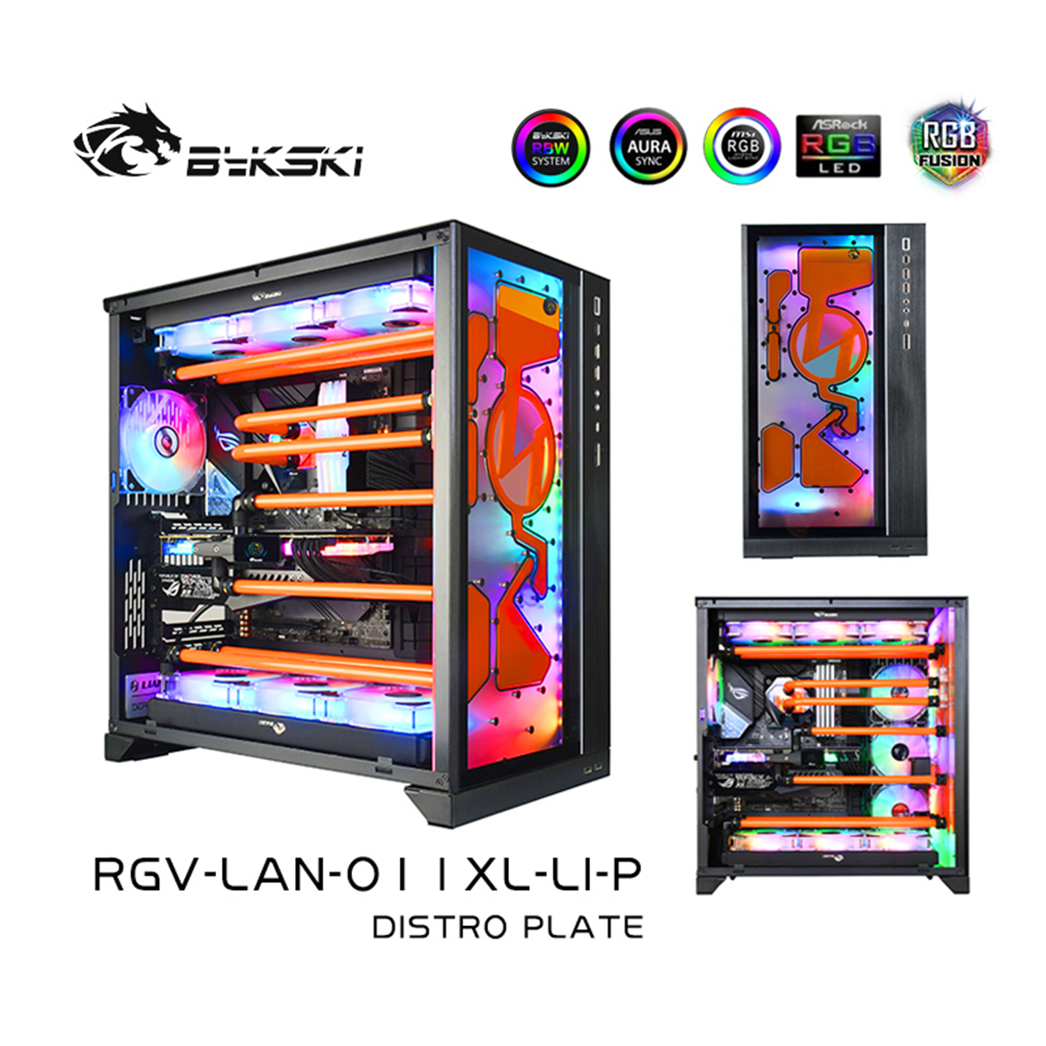 Bykski Distro Plate For Lian Li PC-O11 w/ MINI/M-ATX