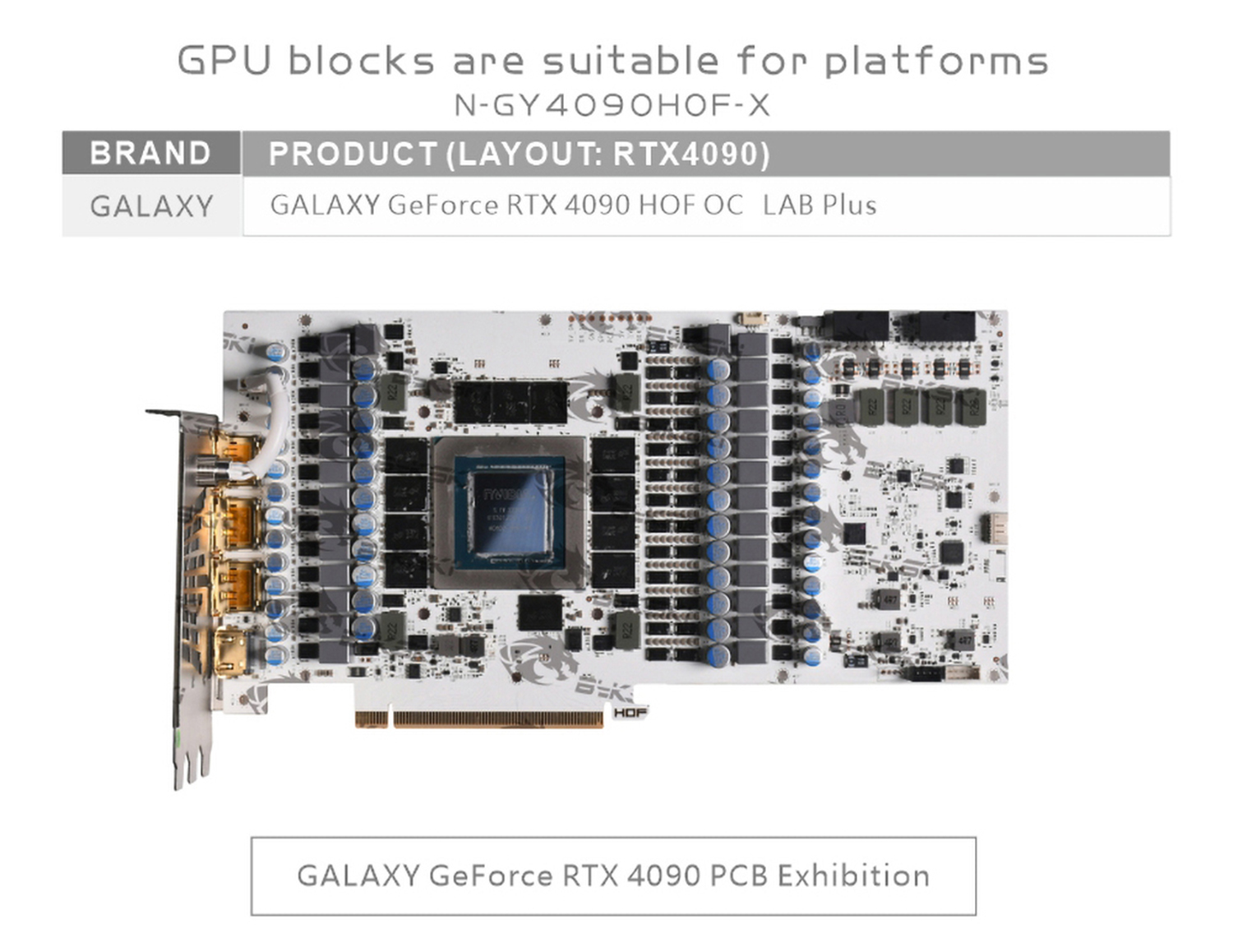 Shyrrik N-GY4080XY-X Water Cooling GPU Block For GALAX GeForce RTX 4080  BOOMSTAR