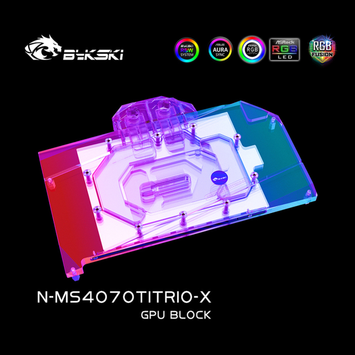 Bykski GPU Water Block For MSI RTX 4070 Ti Gaming Trio 12G, Full Cover With  Backplate PC Water Cooling Cooler, N-MS4070TITRIO-X at formulamod sale