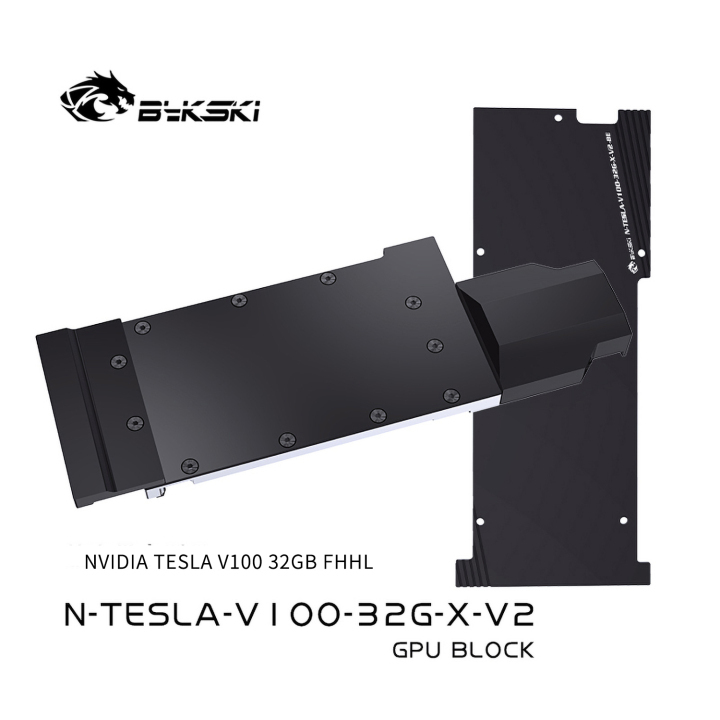 【HI FI FNK】 Block Padding Bykski GPU Block For Nvidia Tesla V100 32GB FHHL, High Heat