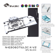 Bykski N-IG3060TIULOC-X-V2 Full-Cover GPU Water Block for Colorful iGame RTX 3060 Ti / 3060 Advanced & Ultra OC, 5V A-RGB, Backplate Bykski N-IG3060TIULOC-X-V2 Colorful 3060/3060 Ti Bykski N-IG3060TIULOC-X-V2,Colorful iGame 3060 Ti water block,iGame RTX 3060 waterblock,full cover GPU block,5V ARGB GPU block