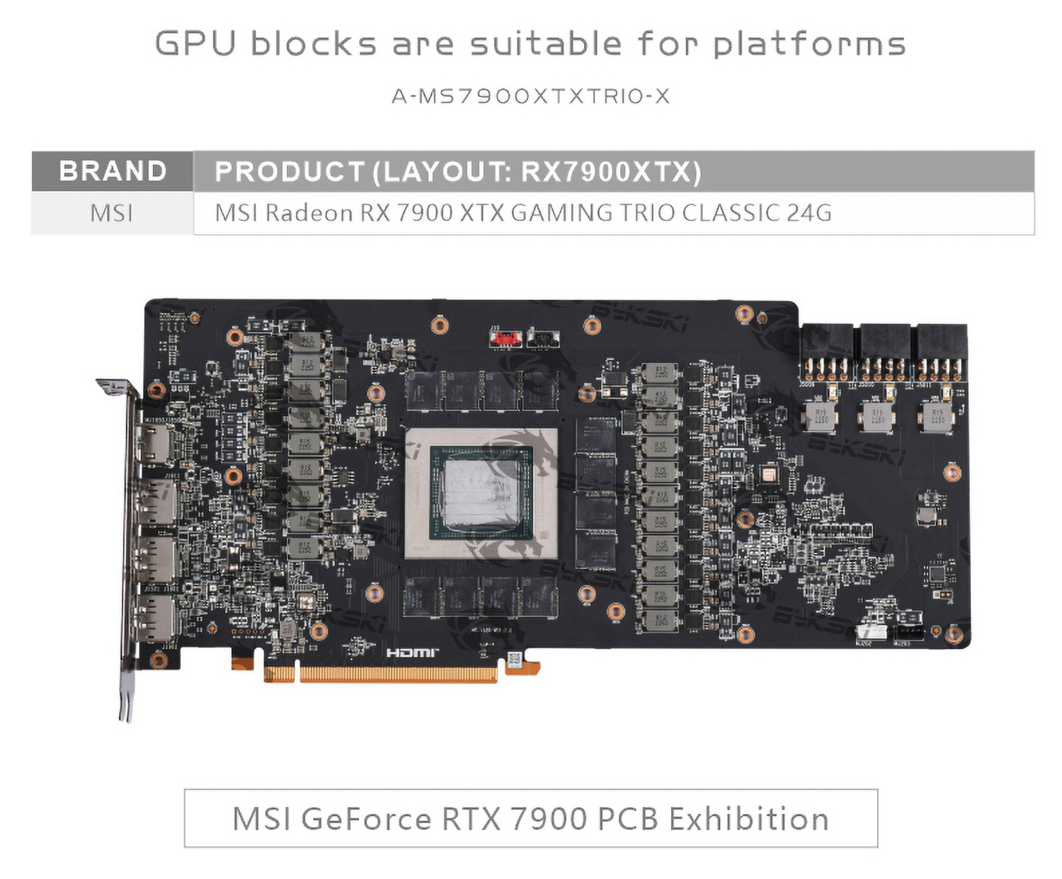 Radeon™ RX 7900 XTX GAMING TRIO CLASSIC 24G, Graphics Card