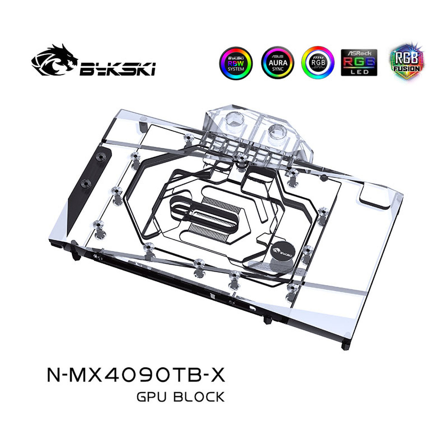 Bykski Full Coverage GPU Water Block and Backplate for ASUS ROG Strix –