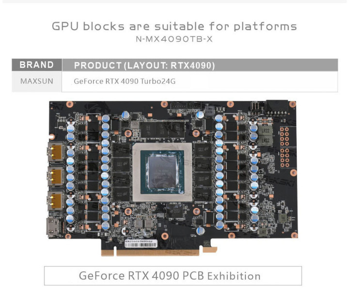 Bykski N-MX4090TB-X Maxsun Palit Gainward 4090