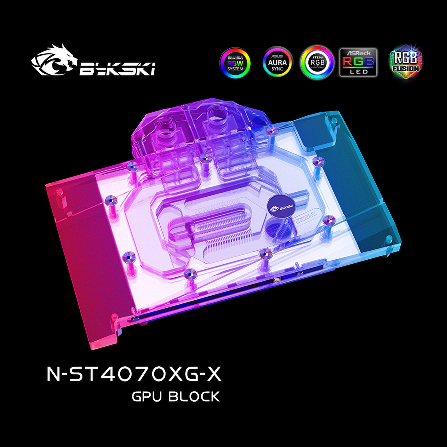 Bykski GPU Water Block For Zotac RTX 4070 X-Gaming 12GB
