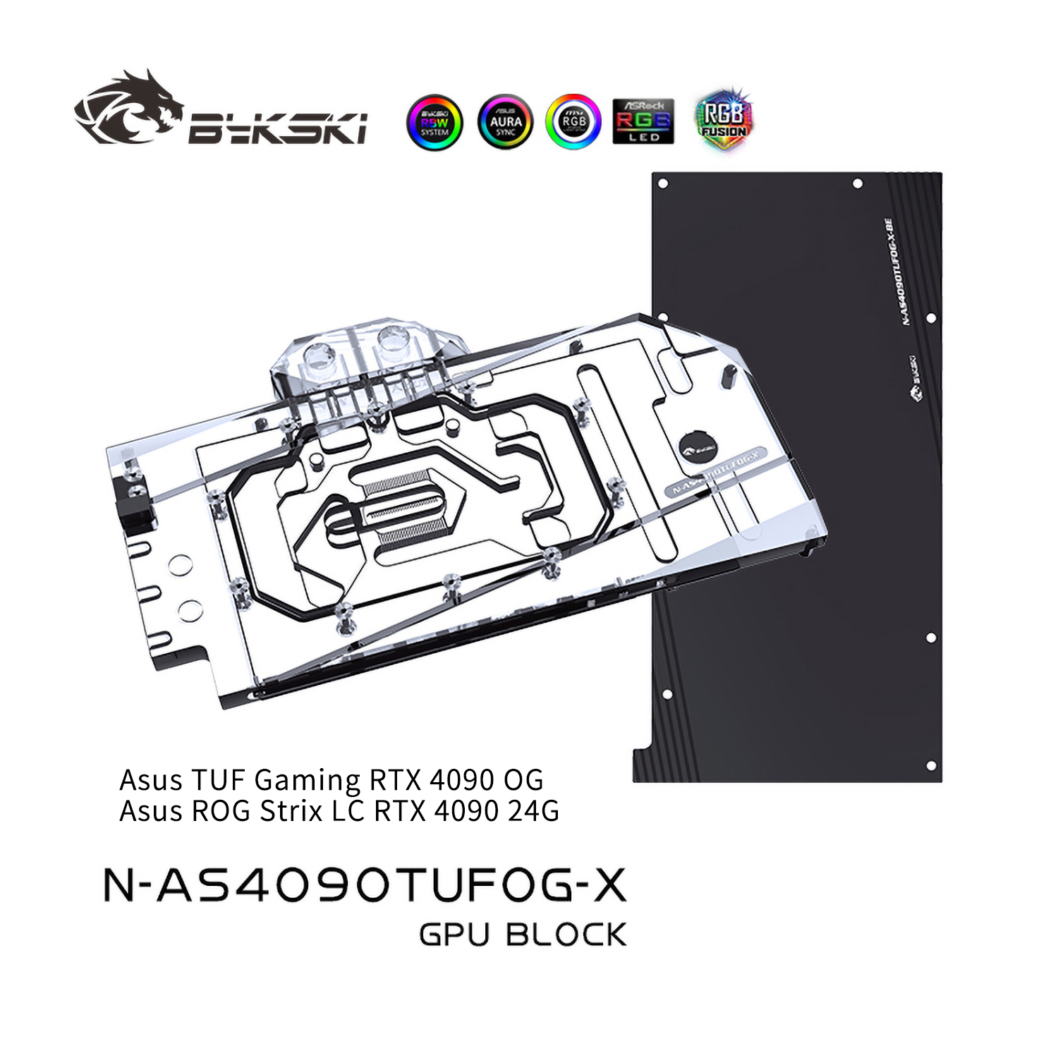 Bykski GPU Water Block For Asus TUF Gaming RTX 4090 OG / ROG Bykski GPU Water Block For Asus TUF Gaming RTX 4090 OG / ROG