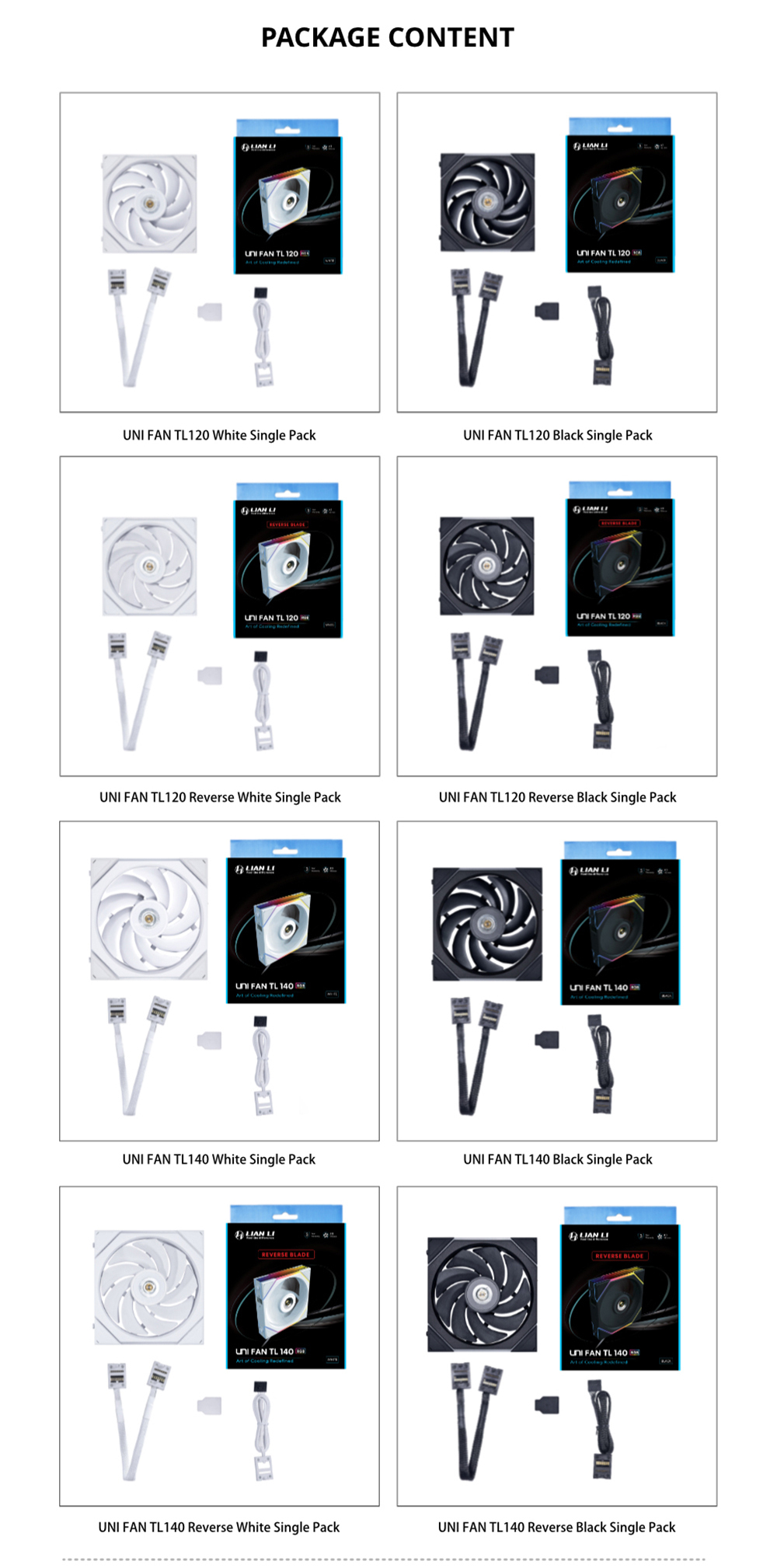 Lian Li UNI FAN TL 120 140, Single Pack (No Controller