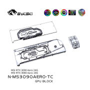 Bykski N-MS3090AERO-TC Full Cover GPU Block with Integrated Active Backplate for MSI RTX 3090 Aero 24G Bykski N-MS3090AERO-TC MSI RTX 3090 Aero Active Block Bykski N-MS3090AERO-TC,MSI RTX 3090 Aero water block,active backplate GPU block,RTX 3090 dual-sided cooling,MSI Aero 24G water cooling