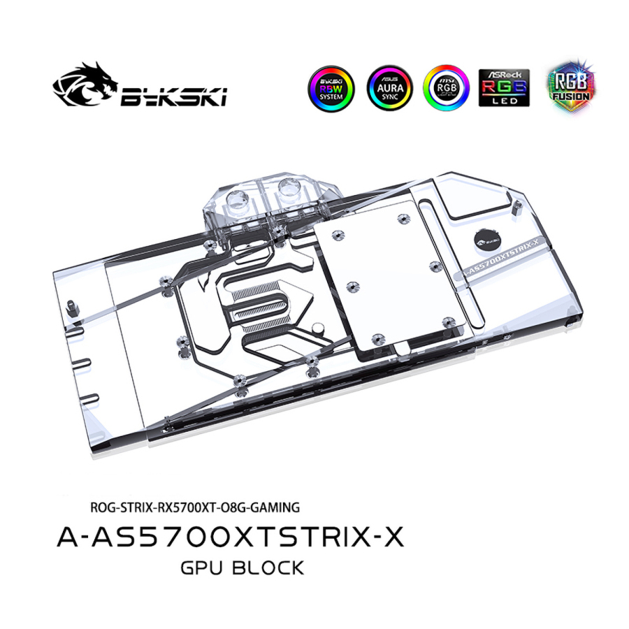 Bykski Full Cover Graphics Card Water Cooling Block For ASUS ROG STRIX ...