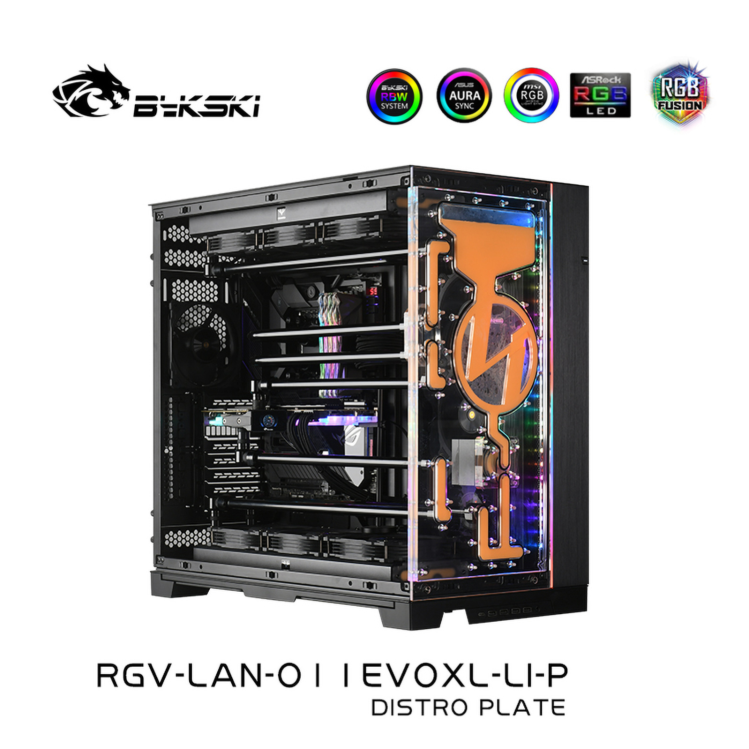 Bykski RGV-LAN-O11EVOXL-LI-P Distro Plate | O11 EVO XL | FormulaMod