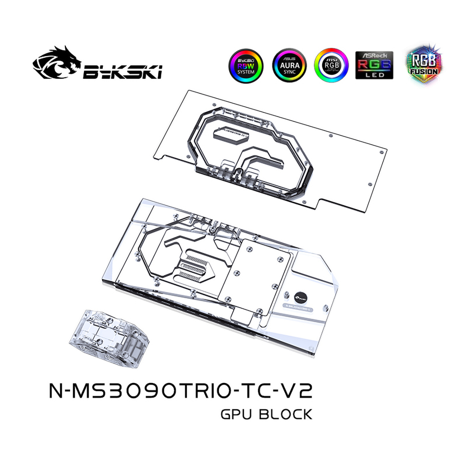 Bykski GPU Block With Active Waterway Backplane Cooler | FormulaMod
