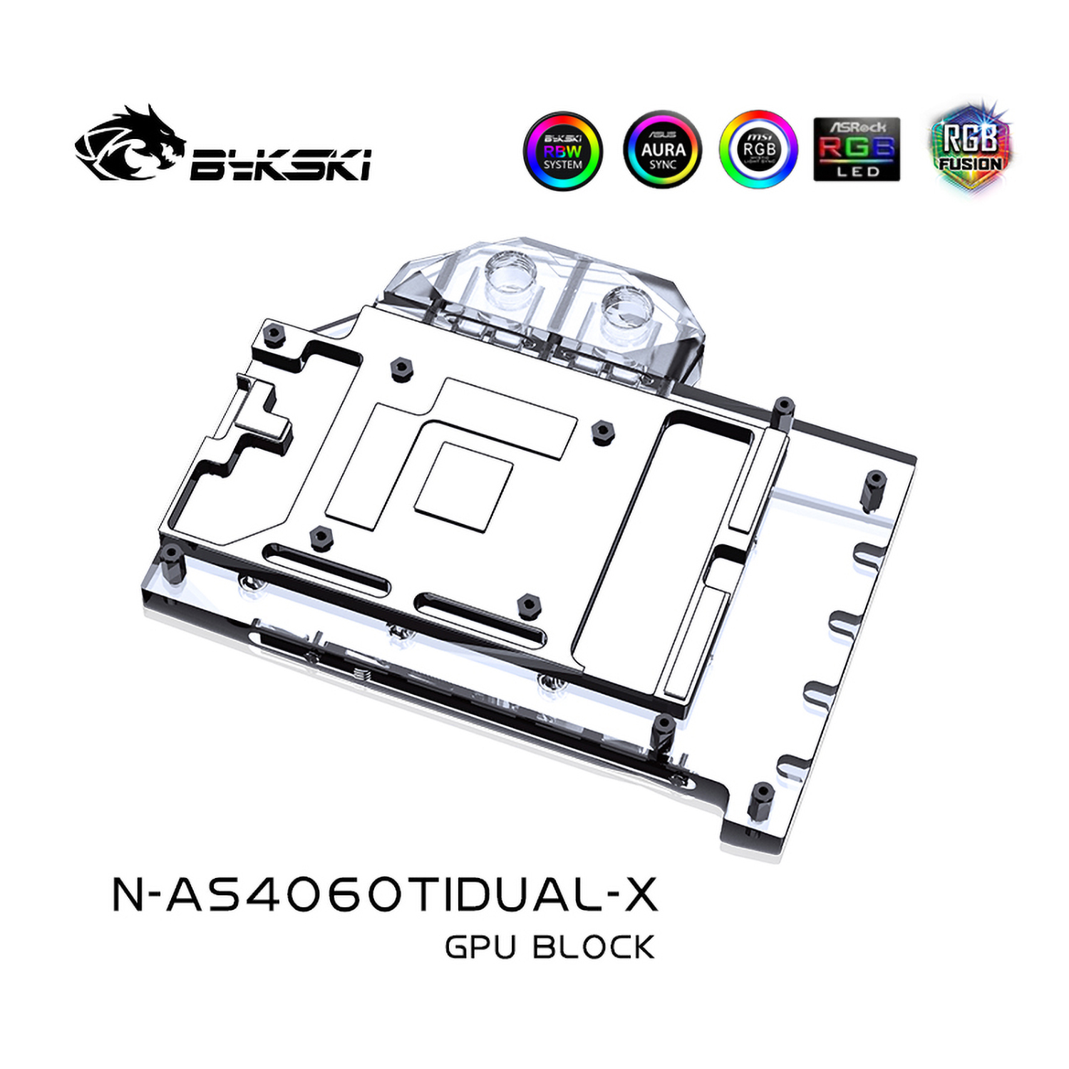Bykski N-AS4060TIDUAL-X ASUS Dual 4060 Ti OC 8GB Block
