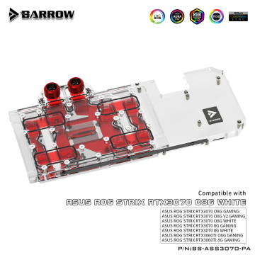 Barrow 3070 GPU Water Cooling Block For ASUS RTX3070 Graphics Card ...