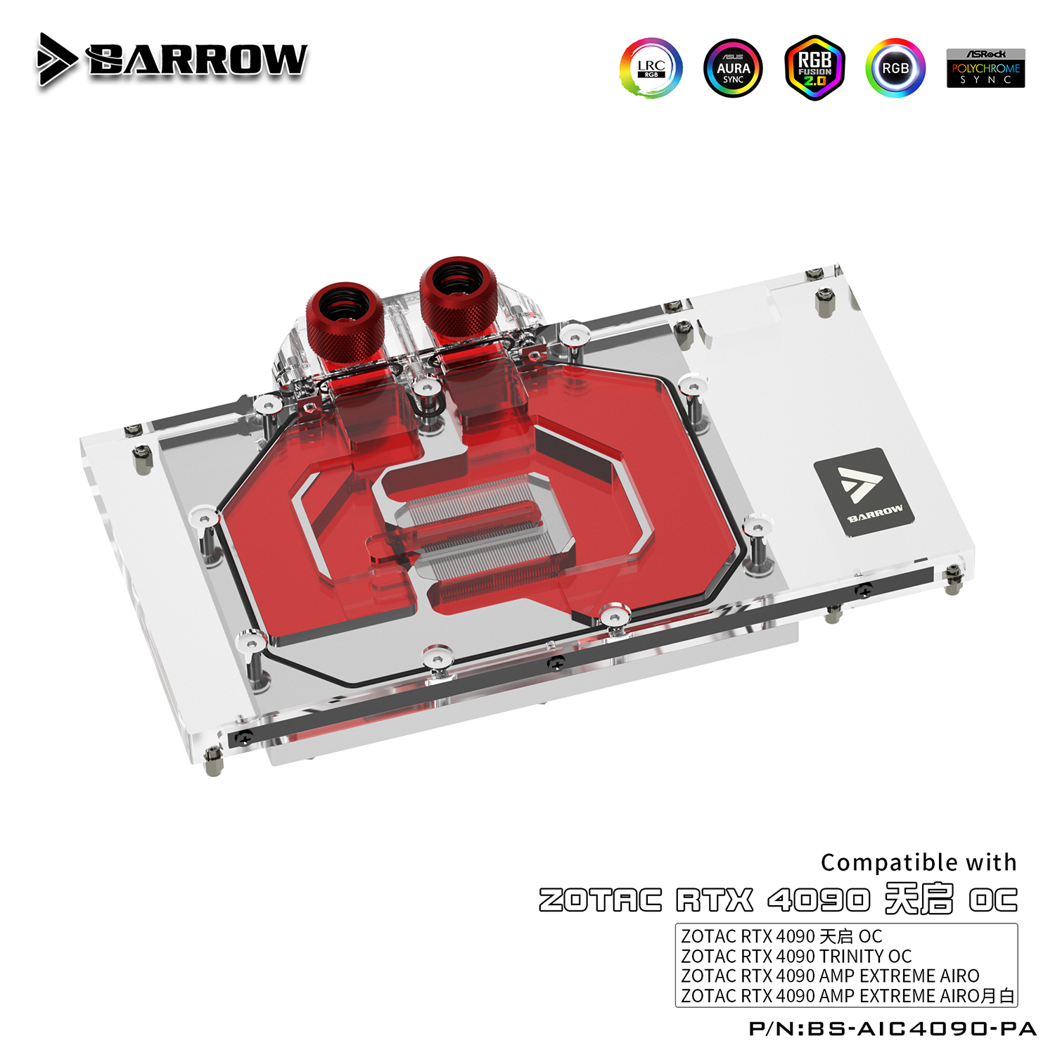 Barrow BS-AIC4090-PA ZOTAC RTX 4090 Trinity Block