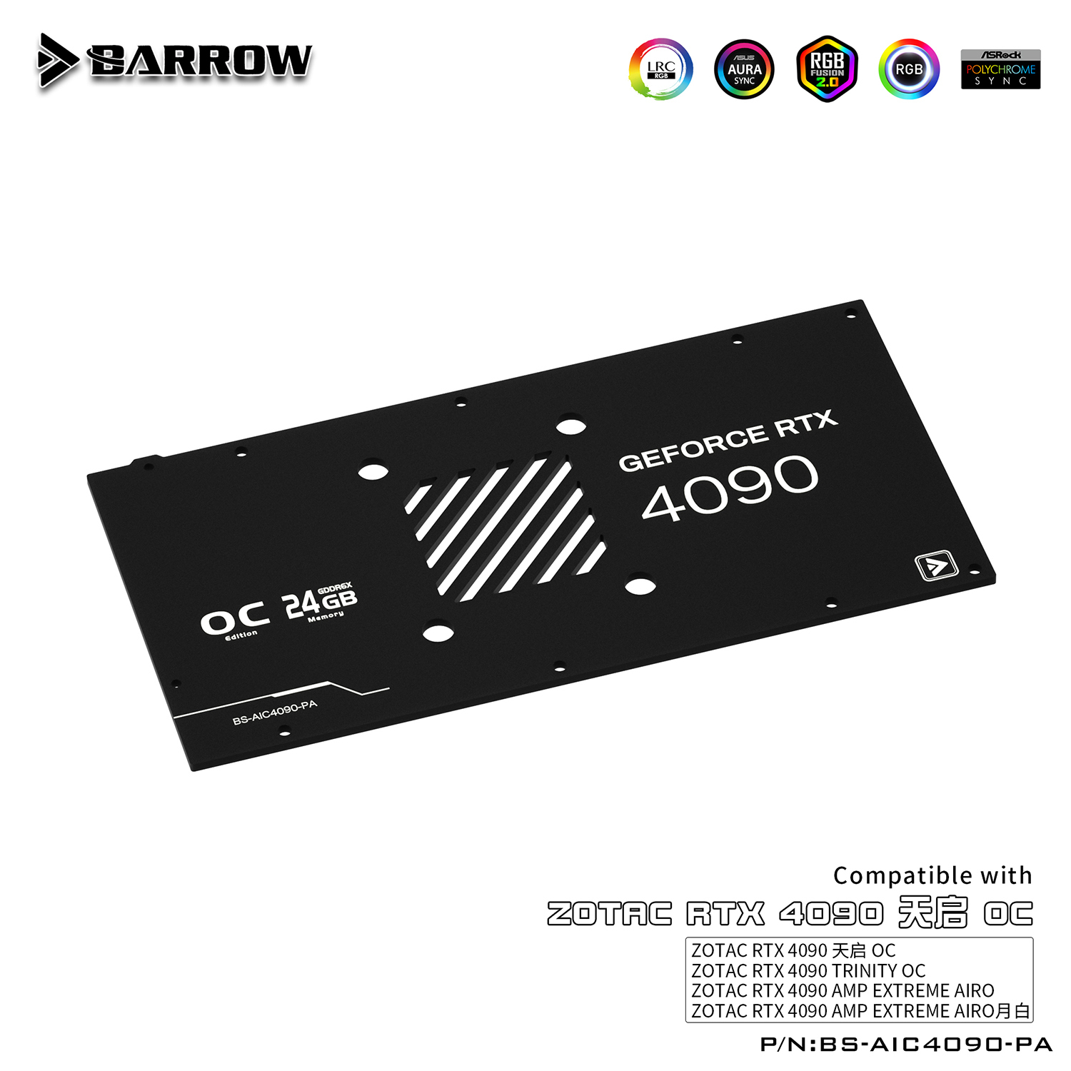 Barrow 4090 GPU Block Full Cover Graphics Card Water Cooling