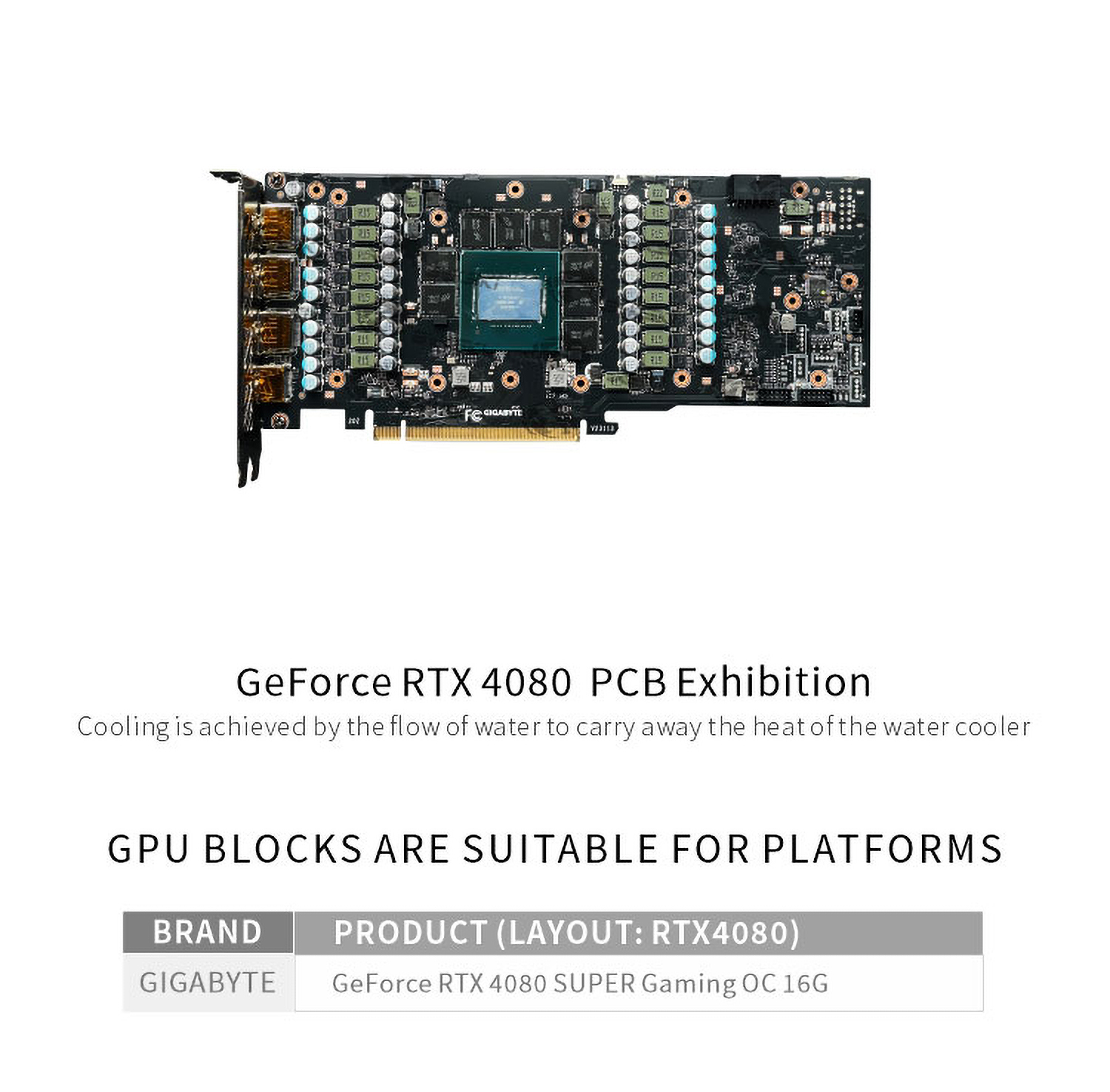 Bykski GPU Water Block For Gigabyte RTX 4080 Super Gaming OC
