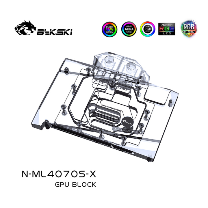 Bykski GPU Water Block For Manli RTX 4070 Super, Full C | FormulaMod