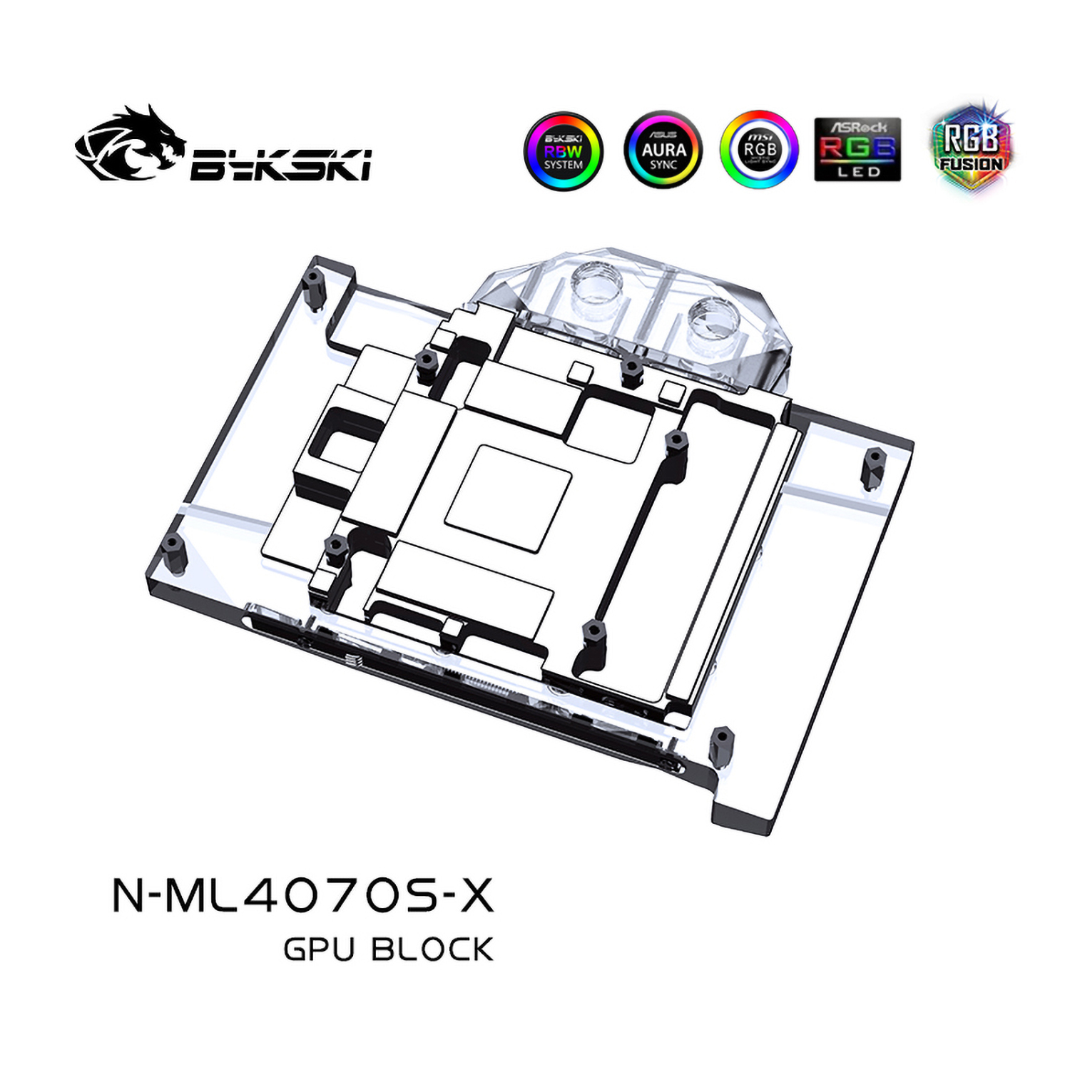 Bykski GPU Water Block For Manli RTX 4070 Super, Full C | FormulaMod
