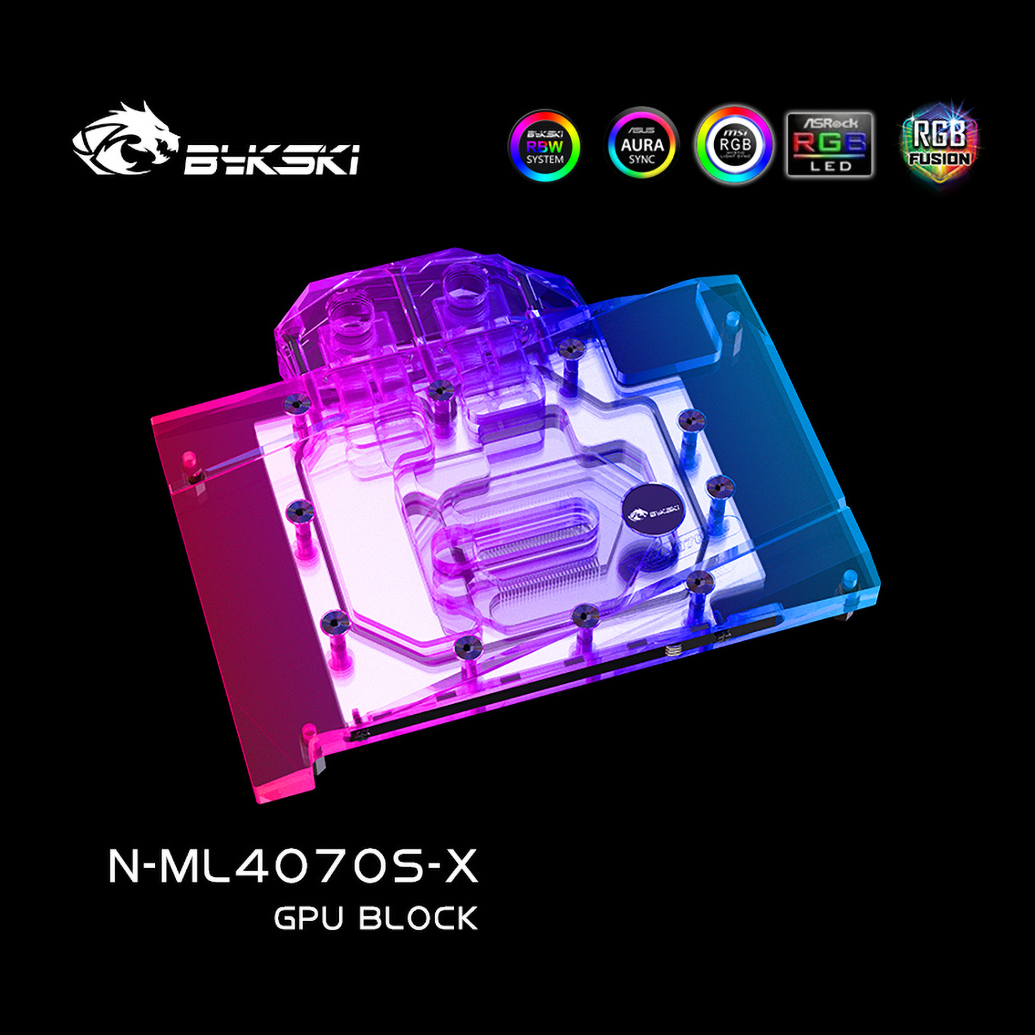 Bykski GPU Water Block For Manli RTX 4070 Super, Full C | FormulaMod