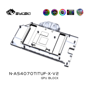 Bykski GPU Water Block For Asus TUF / Dual RTX 4070 Ti / 4070 Super Gaming Geforce, Full Cover With Backplate PC Water C Bykski GPU Water Block For Asus TUF / Dual RTX 4070 Ti | FormulaMod