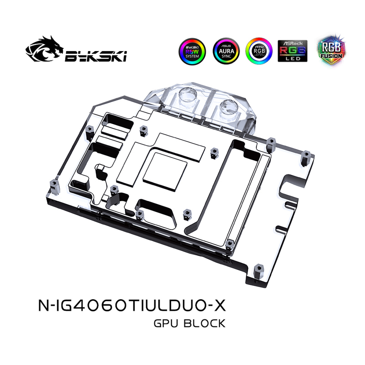 Bykski GPU Water Block For Colorful RTX 4060 Ti Ultra W DUO Bykski GPU Water Block For Colorful RTX 4060 Ti Ultra W DUO