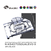 Bykski GPU Water Block For ASUS RTX 4070 SUPER EVO, Full Cover With Backplate PC Water Cooling Cooler,N-AS4070SDUALEVO-X Bykski GPU Water Block For ASUS RTX 4070 SUPER EVO, Ful | FormulaMod