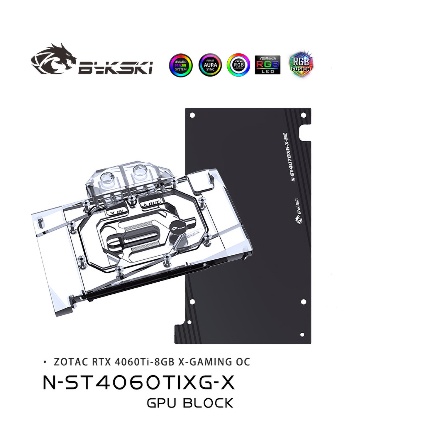 Bykski N-ST4060TIXG-X Zotac RTX 4060 Ti X-Gaming OC